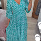 Joelina - Bohème-Kleid mit V-Ausschnitt und geraffter Taille