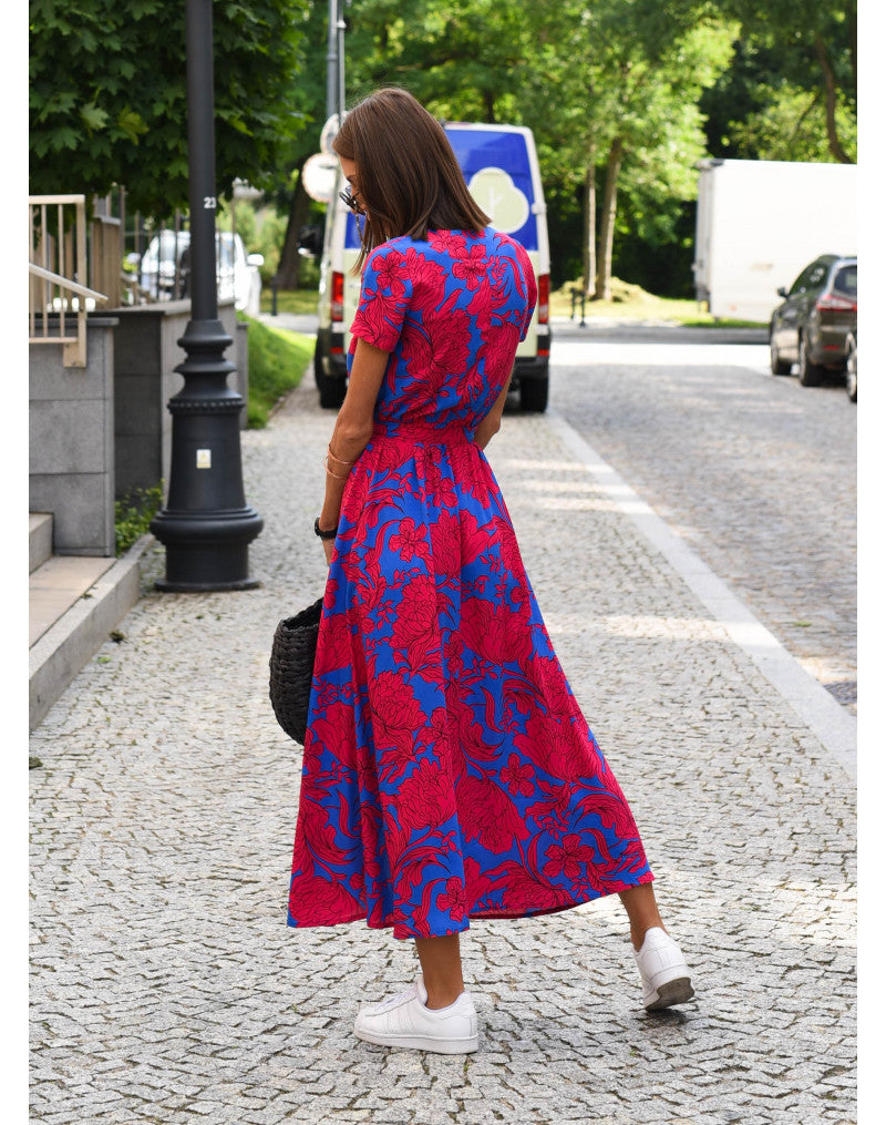 Sommerliches Blumen Maxikleid - Linda