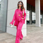 Beatrice - Stilvolle einreihige Bluse und Hose mit weitem Bein