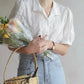 Lorelei - Damen Chiffonbluse mit einfarbigem V-Ausschnitt