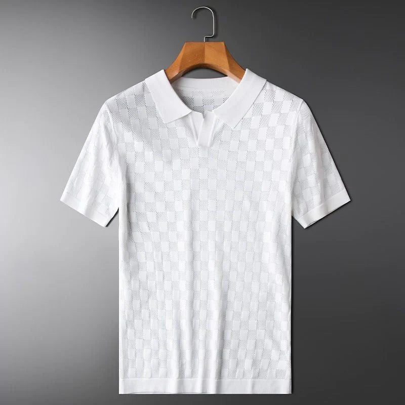 BLAKE - Polo-Shirt aus Waffelstrick