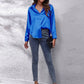Isabellas Satinbluse für Damen | Lockere Passform | Knopfleiste | Seidiges Langarmshirt