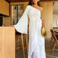 Leanne - Sexy langes One-Shoulder-Kleid mit Quaste und Schlitz