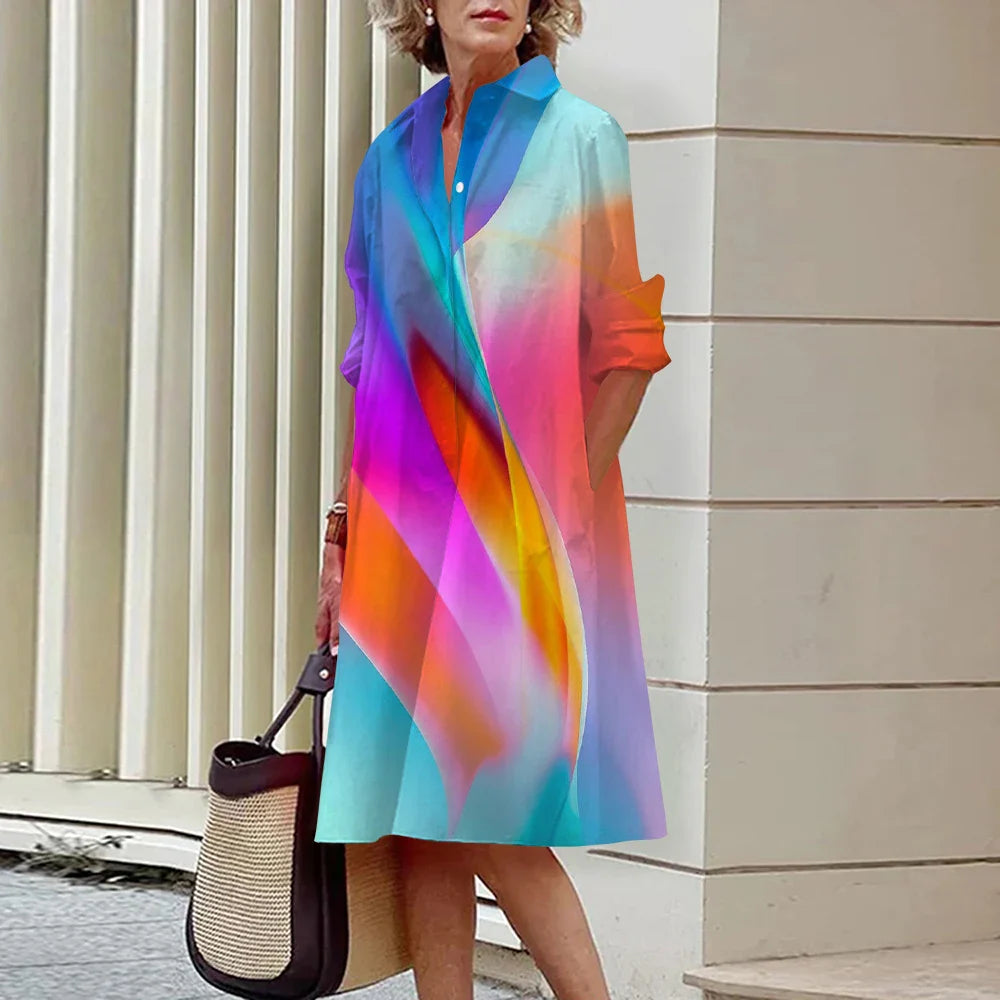 Josephine - Lange Ärmel Midikleider