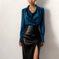 Thea - Winter Sexy Midi-Lederröcke