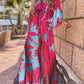 Eula - Elegnat bedrucktes Beach Cover Up Kleid