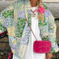 Bedruckte Patchwork-Jacke