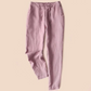 EVERLY - Damen Baumwoll-Leinen-Hose