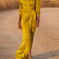 Regal™ | Büro Revers V-Ausschnitt Maxikleid