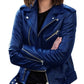 Schlanke Lederjacke