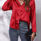 Isabellas Satinbluse für Damen | Lockere Passform | Knopfleiste | Seidiges Langarmshirt