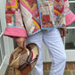 Bedruckte Patchwork-Jacke