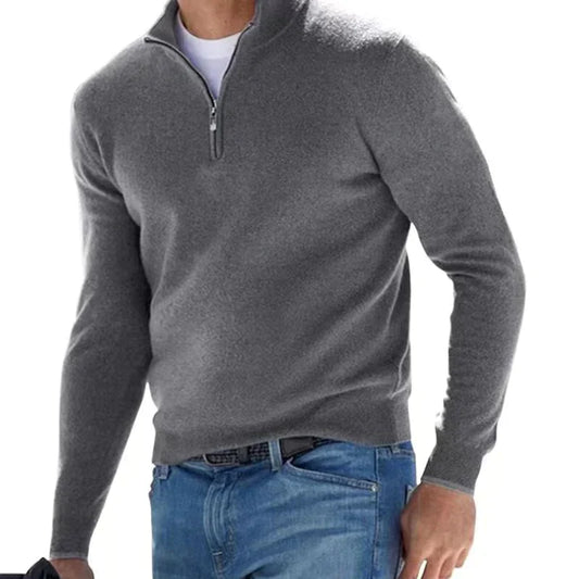 Tom polo - stylischer zipper-pullover für herren