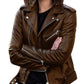 Schlanke Lederjacke