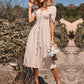 Frühjahr/Sommer-Kleid mit V-Ausschnitt aus Baumwolle - Annelies