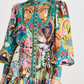 Vintage Floral Letters Print Schleife - Lara