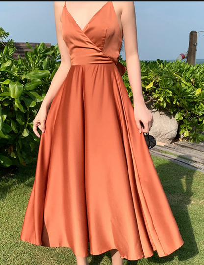 Amelie - Rostrotes Abendkleid