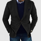 Benno - herren-strickjacke mit lässigen knöpfen, taschen und reverskragen, einfarbig, langärmelig
