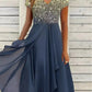Adrienne - Damen Chiffon Partykleid
