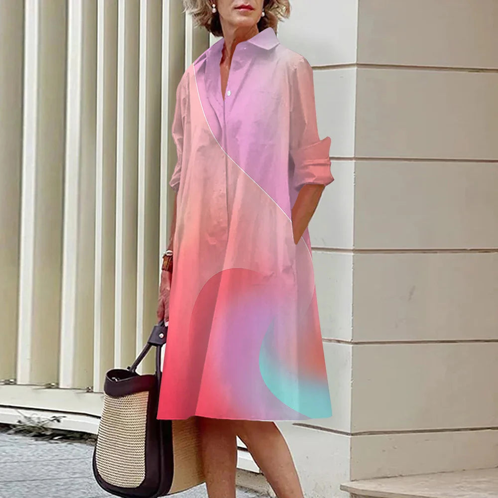 Josephine - Lange Ärmel Midikleider