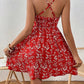 Lara - Rotes Blumen Minikleid
