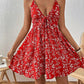 Lara - Rotes Blumen Minikleid