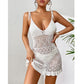 Sofia - Khakifarbenes Häkelkleid