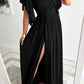 Fedelma - Elegantes Kleid mit V-Ausschnitt