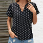 Klara - Schwarzes Polka-Dot-Blusentop