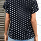 Klara - Schwarzes Polka-Dot-Blusentop