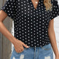 Klara - Schwarzes Polka-Dot-Blusentop