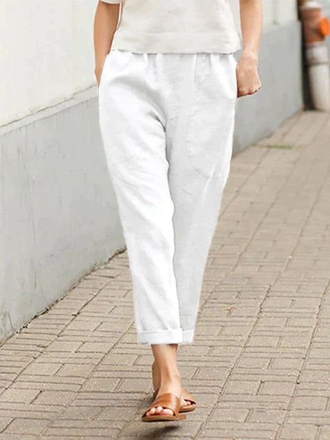 HAILEY - Unifarbene gerade Hose