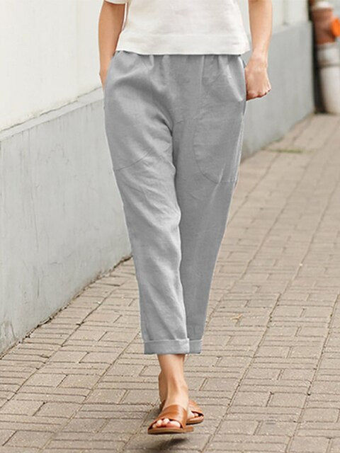 HAILEY - Unifarbene gerade Hose