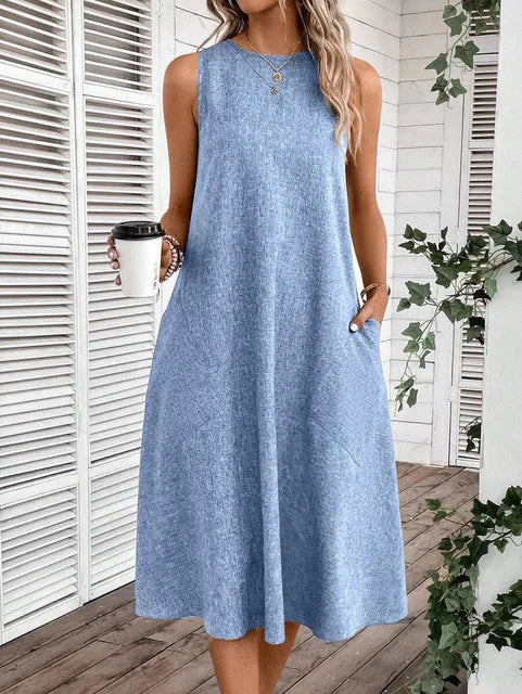 Lena - Pinkes Sommerliches Midikleid