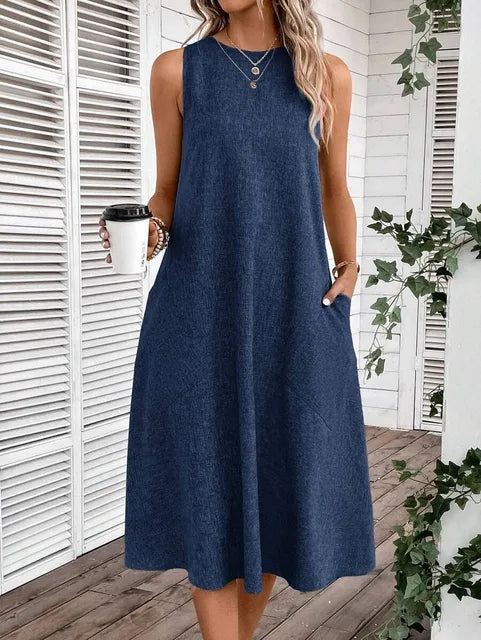 Lena - Pinkes Sommerliches Midikleid