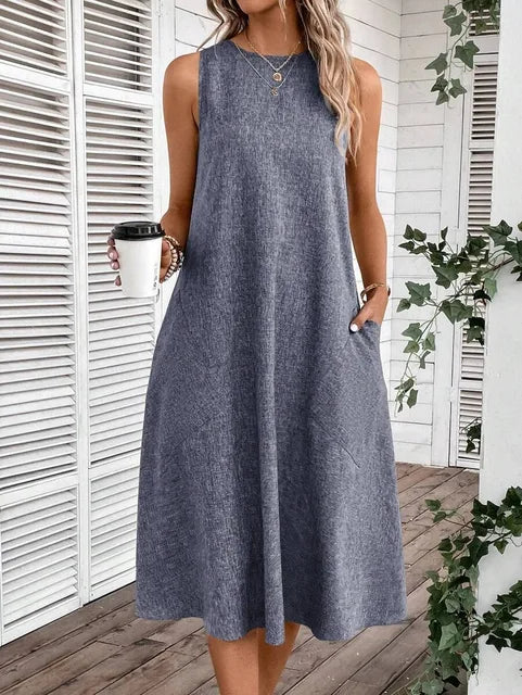 Lena - Pinkes Sommerliches Midikleid
