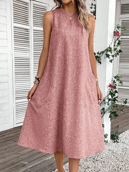 Lena - Pinkes Sommerliches Midikleid