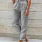 Grauer Leinenhose für Damen