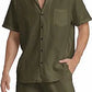 Schwarzes Kurzarm-Hemd und Shorts Set für Herren – Elegant und Vielseitig