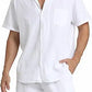 Schwarzes Kurzarm-Hemd und Shorts Set für Herren – Elegant und Vielseitig