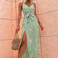 Zoe - Khakifarbenes Maxikleid