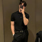 MARCUS - Atmungsaktives Gestreiftes Retro-Strick-Herren-Polo-Shirt