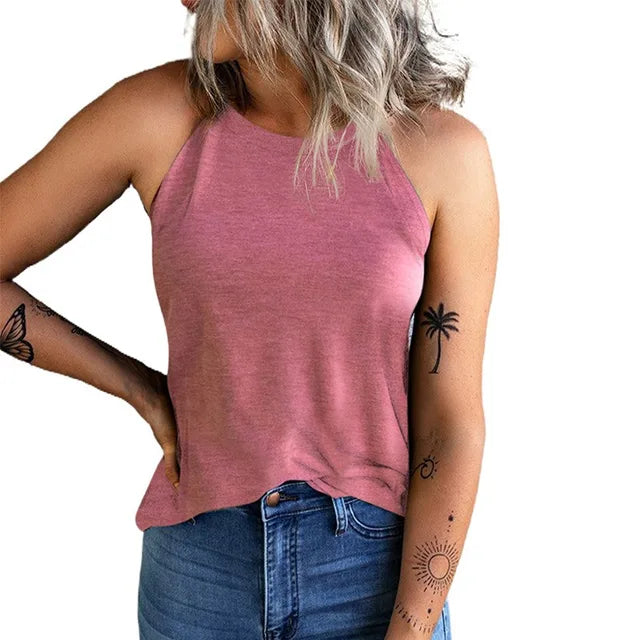 Anna - Schwarzes Basic-Tanktop