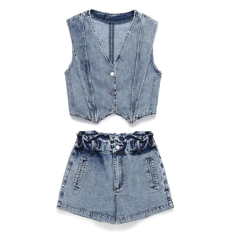 Sunni | Zomer Denim Duo Set