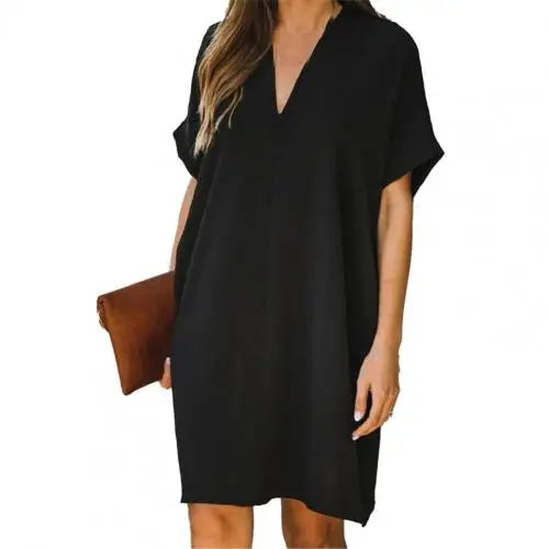 Emilia - Schwarzes Kleid mit Spitzendetail