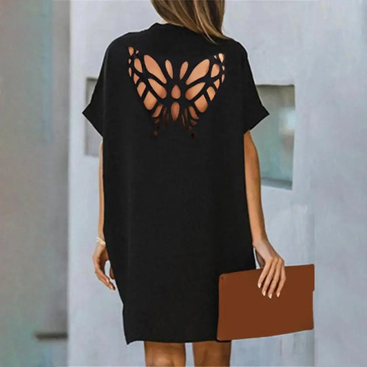 Emilia - Schwarzes Kleid mit Spitzendetail
