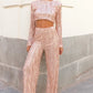 Jasmine - Hose mit Crop Top Set