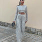 Jasmine - Hose mit Crop Top Set