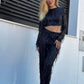 Jasmine - Hose mit Crop Top Set