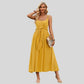 Bella - Terrakotta Midi-Wickelkleid